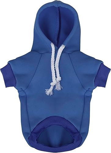 Miniatura 2 de Paiaite - Sudadera azul con capucha para perro chihuahua, mantén a tu cachorro cálido y elegante, ropa para mascotas, suéter y abrigo, perfecto para