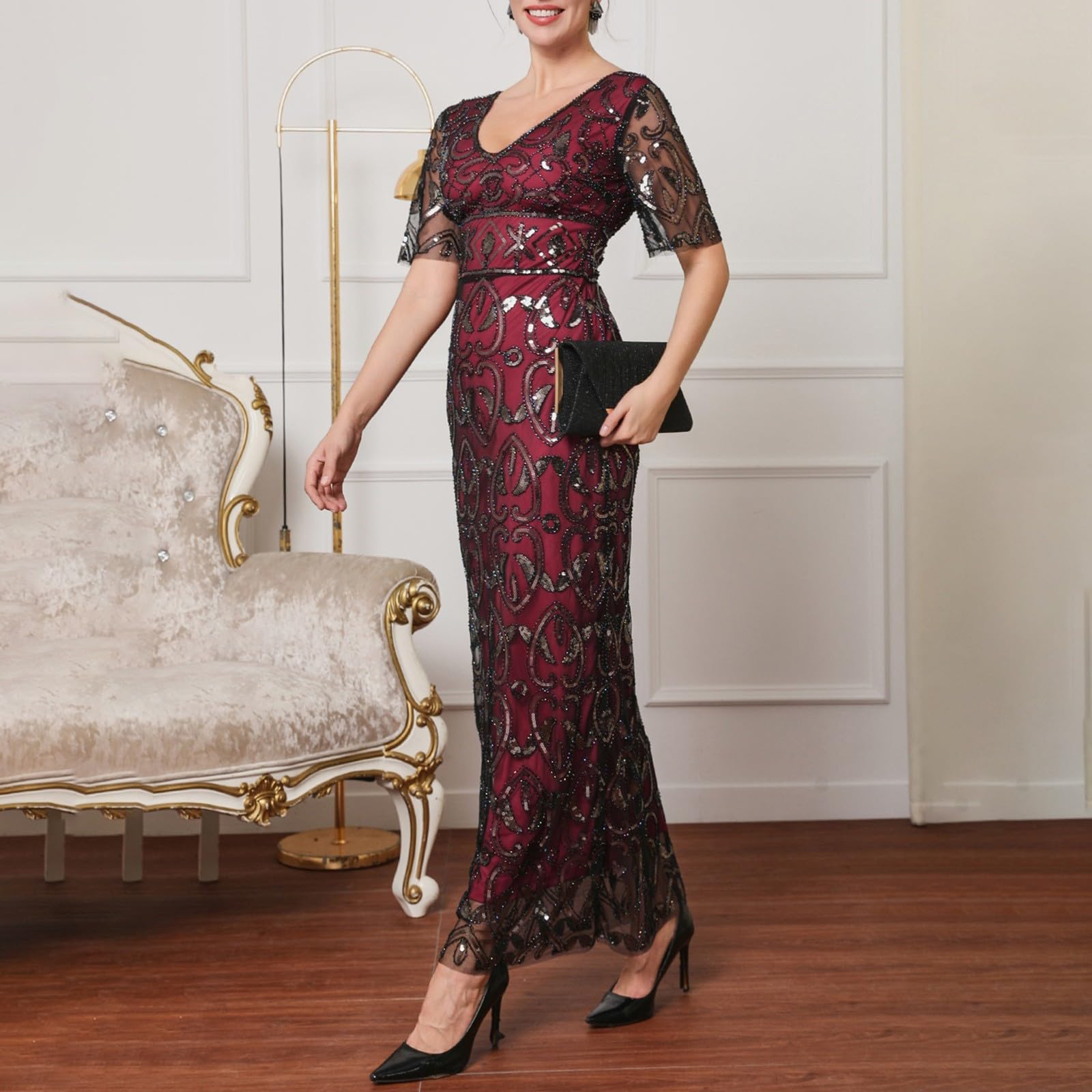 Vestidos Elegantes Mujer Vestido Fiesta Trajes Largos Ropa Invierno Tallas Grandes De Primavera Manga Larga Nochevieja Boda Otoño