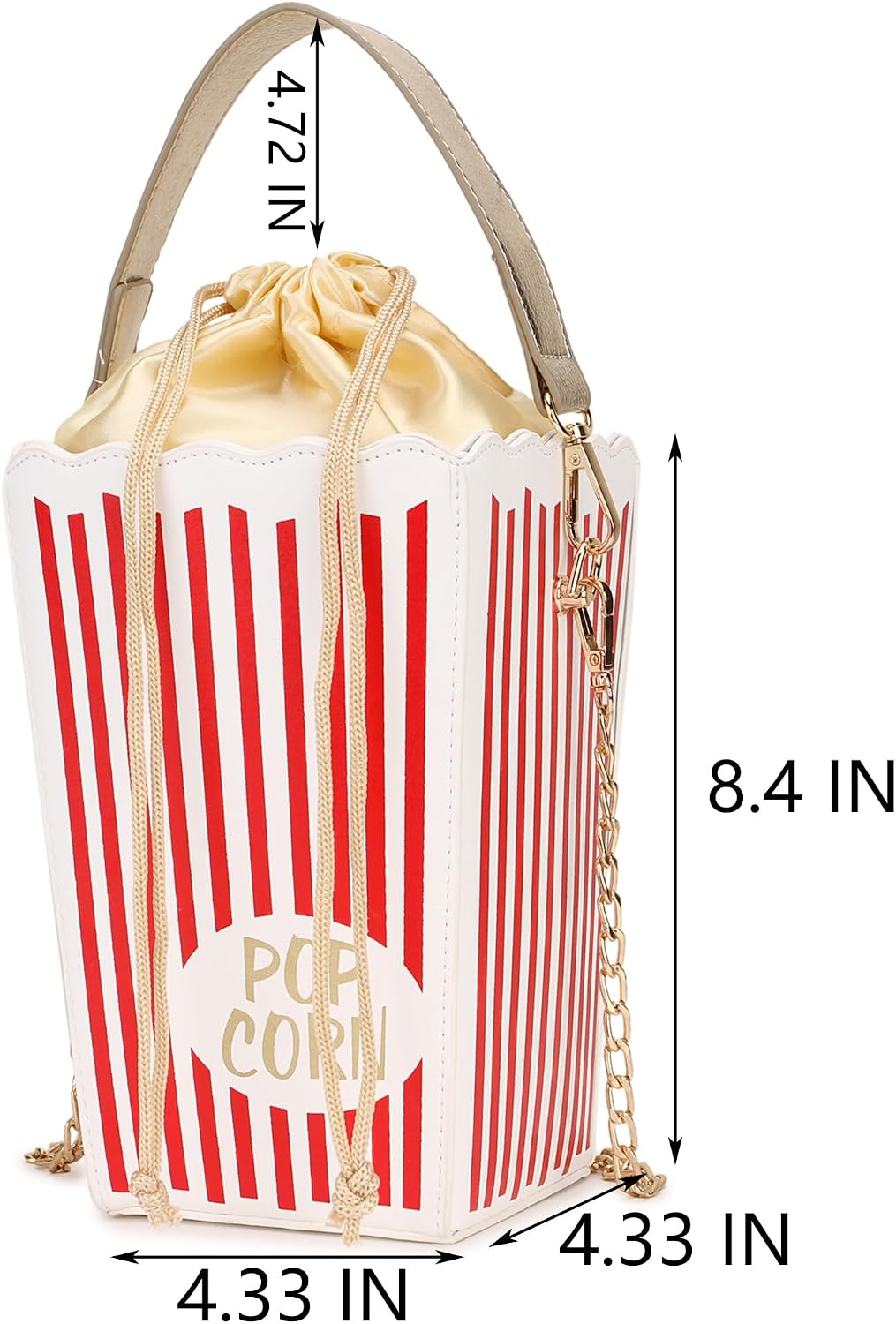 Novelty Fashion Women Crossbody Bag, Popcorn Box Style Clutch Bag for Girl Handbag Shoulder Bag Purse…