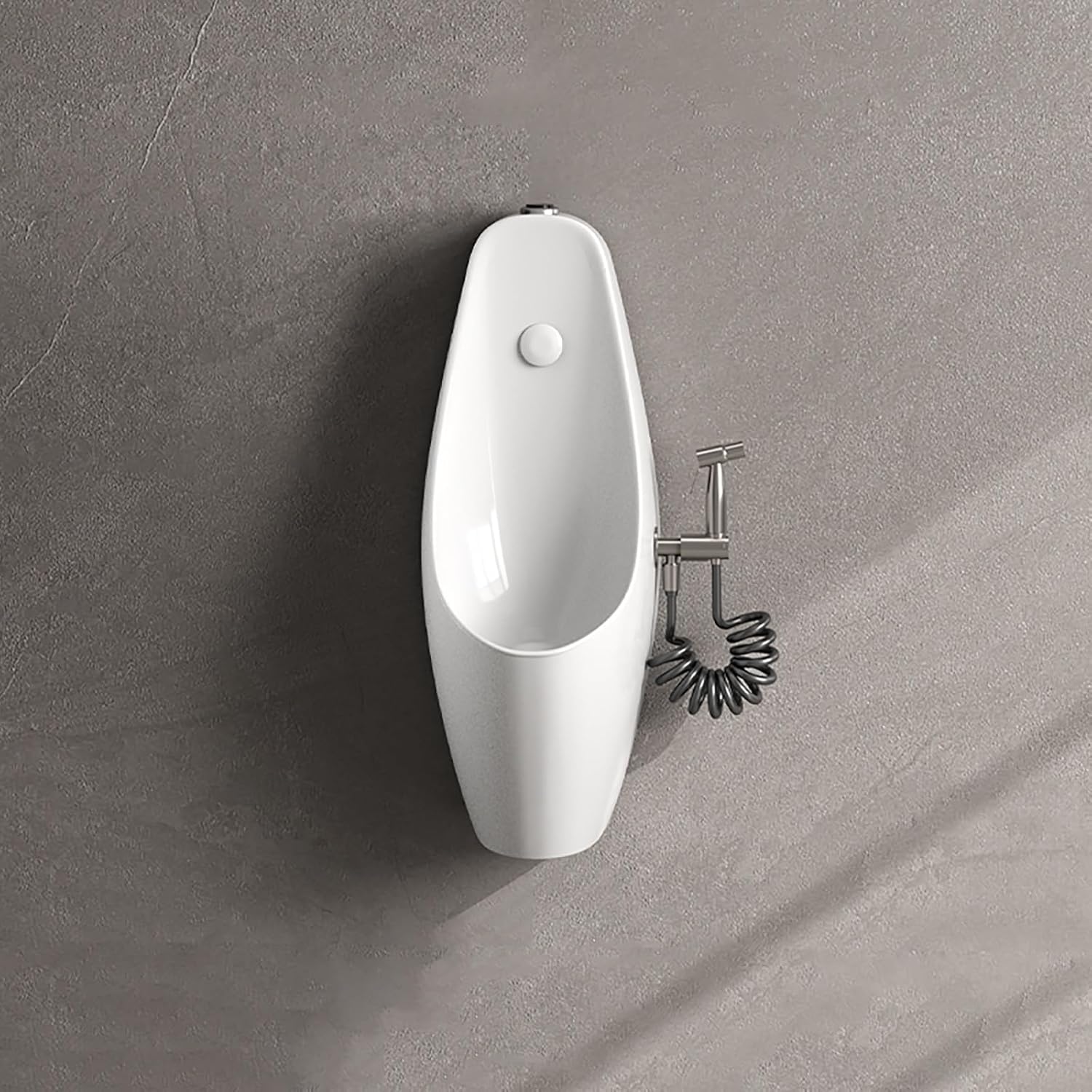 Urinals for Men Spill Proof,Wall Mounted Commercial Adult Urinal,Spray Head Intelligent Sensor Flush Low,for Restrooms.(28x35x66cm/11x13.8x25.98in)