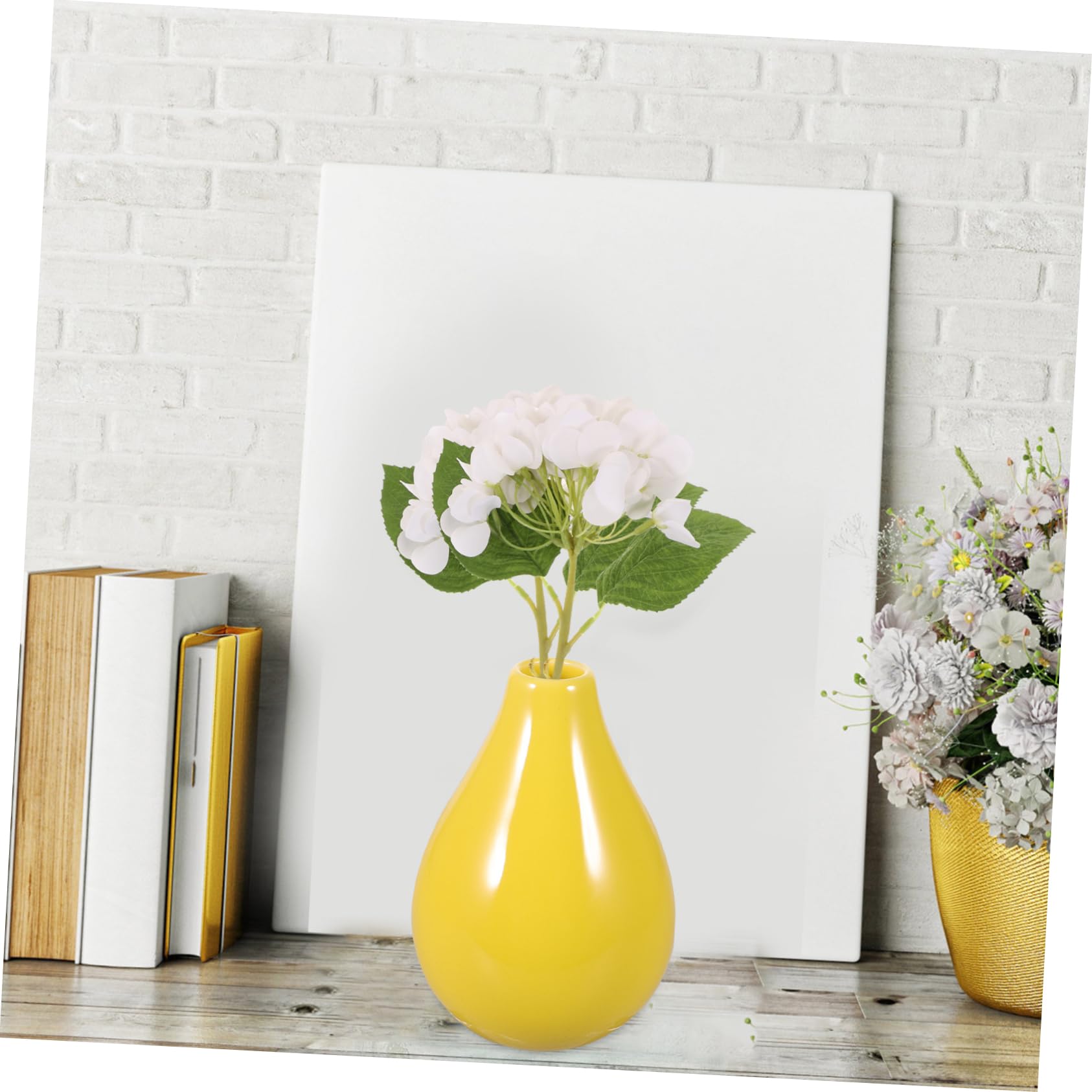 PRETYZOOM 4 Vasi in Ceramica Moderni per Fiori Secchi, Eleganti, Sicuri e Creativi, Decorazione Tavolo e Libreria per Casa e Ufficio