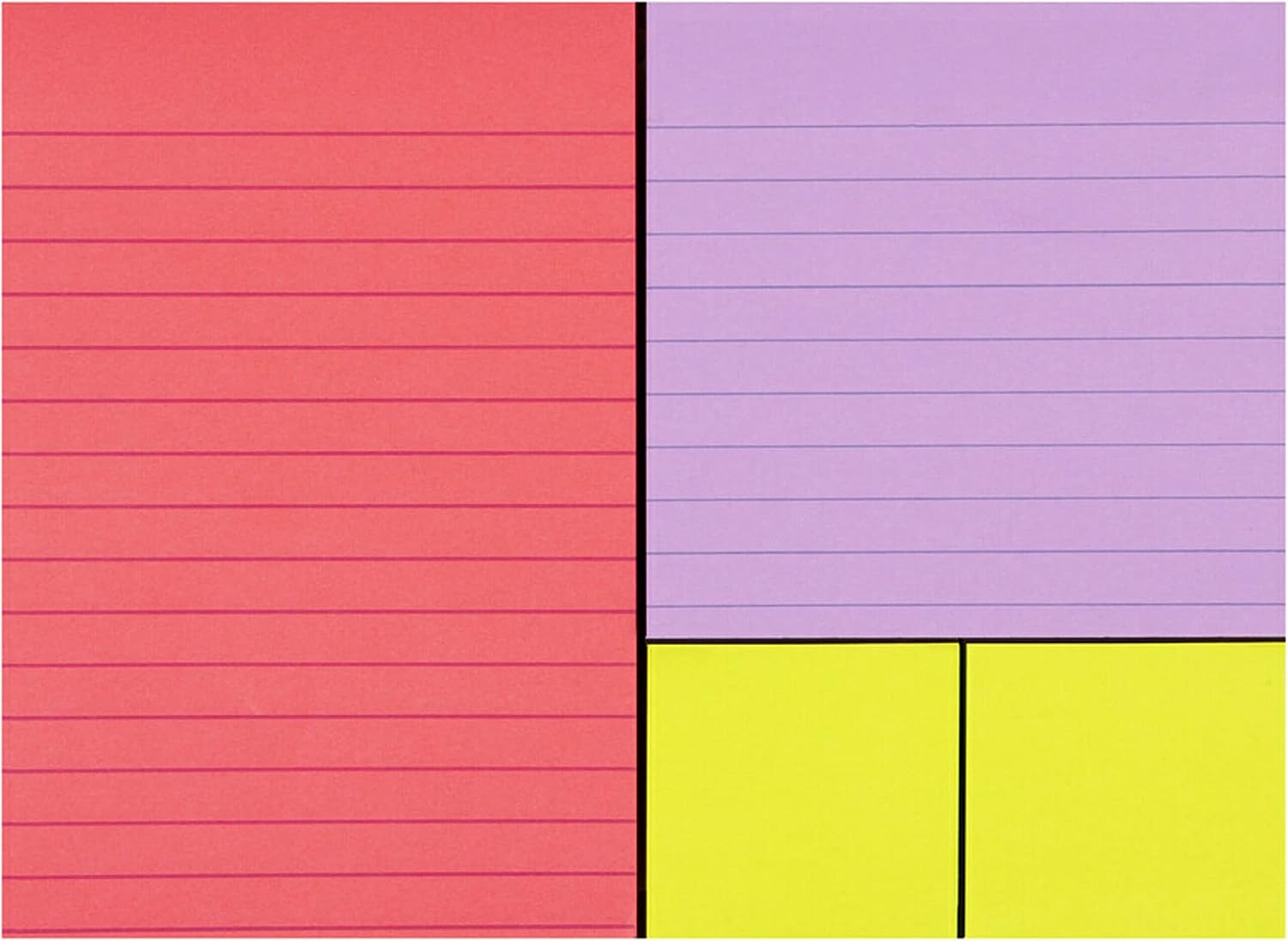 Post-it Super Sticky Notes, Amazon's Exclusive Color Collection, Guava, Iris, Neon Green, 12 Pads/Pack, 90 Sheets/Pad, Assorted Sizes (4642-12SSMX)