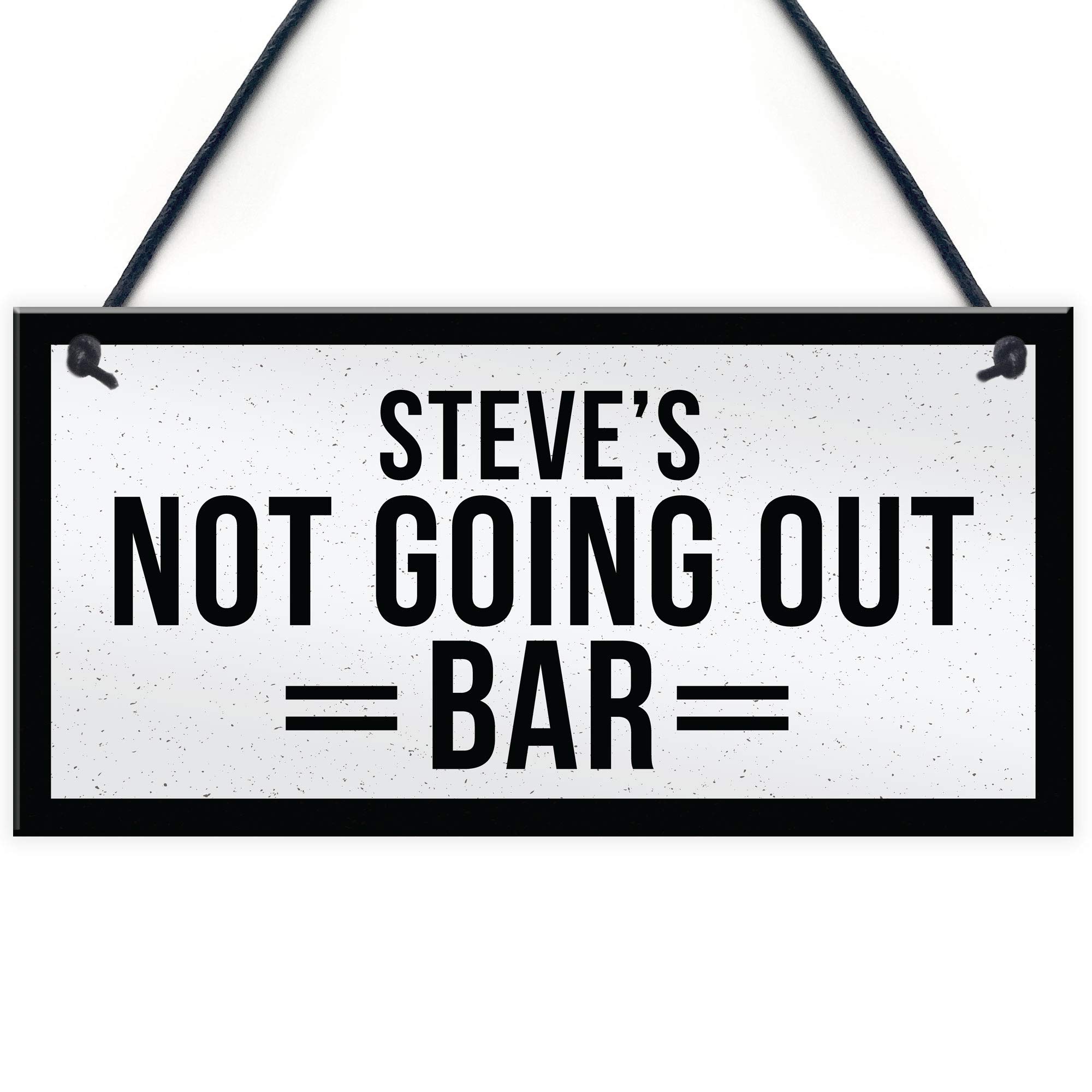 Personalised Not Going Out Funny Home Bar Man Cave Sign Lockdown Gift Alcohol Gift