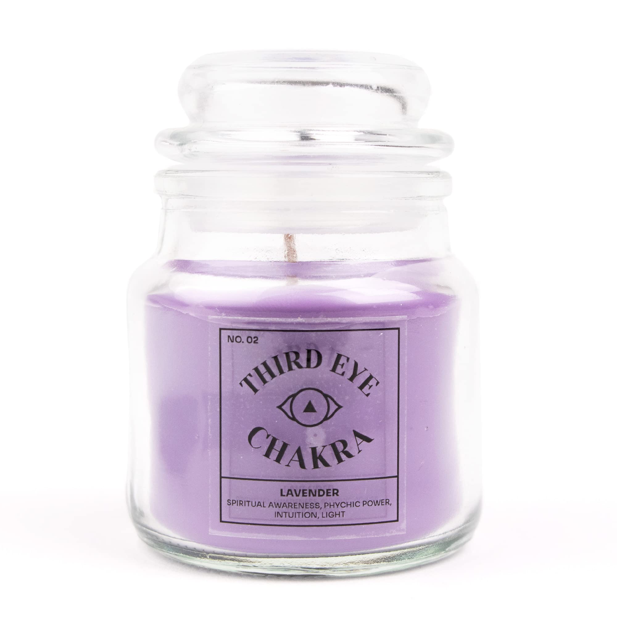 Myga Scented Candle - Third Eye Chakra Candle with Soy Wax & Essential Oil Blend, 100% Vegan and Eco-Friendly - Perfect for Relaxation, Yoga, Meditation & Aromatherapy - Lavendar
