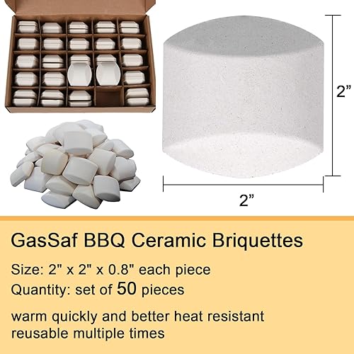 Miniatura 3 de GasSaf Bandejas de briquetas de 16 7/8 pulgadas para modelos Lynx CS30, L27, L30, L30PSP, L30APSFR, L36, L42, L54, LBQ27FR, 2 placas de calor de