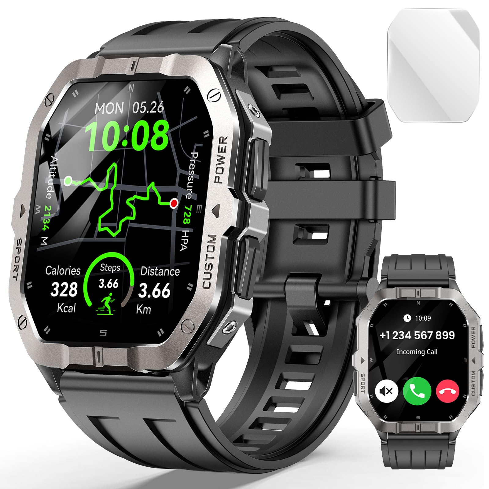 Photo 1 of NAIXUES Military Smartwatch with GPS and Bluetooth Call