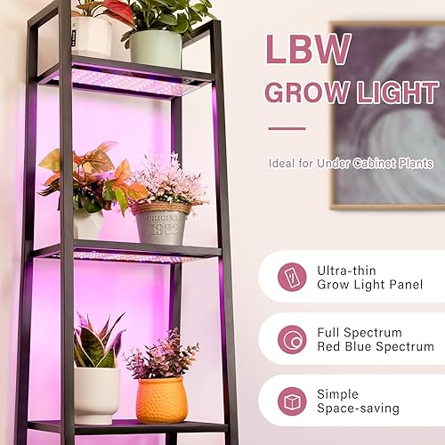 Miniatura 10 de LBW Luz LED de crecimiento, luz de crecimiento de espectro completo con 4 niveles regulables y temporizador de encendido/apagado automático, lámpara