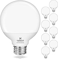 Vista 10 de hansang Bombilla LED G25 de 5 W (equivalente incandescente de 60 W) 2700 K blanco suave, bombillas decorativas, base E26, 500 lúmenes, perfecta