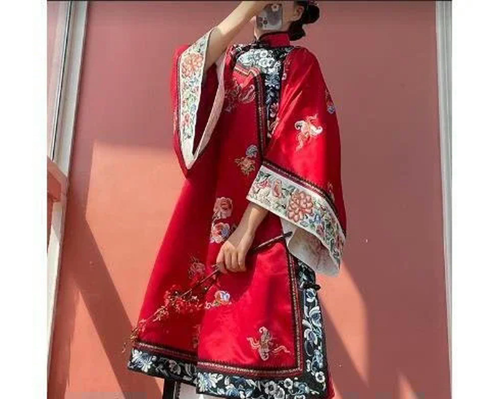 Amazon.co.jp: オリジナル清朝アンティーク服中国の伝統的な婦人服