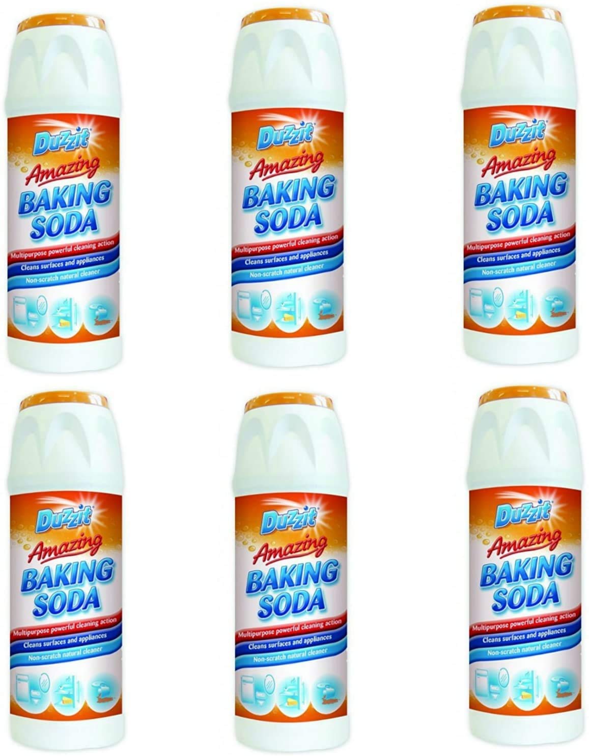 Duzzit 3 x Amazing Baking Soda Multi Purpose Household Cleaner - 500g (6 Pack)
