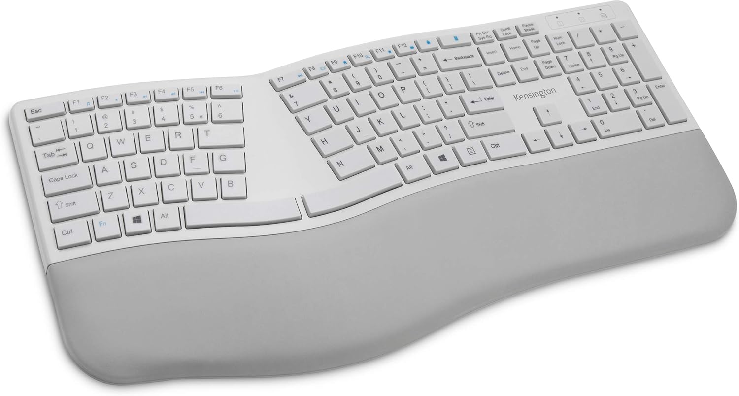 Kensington Pro Fit Ergonomic Wireless Keyboard – Grey (K75402US)