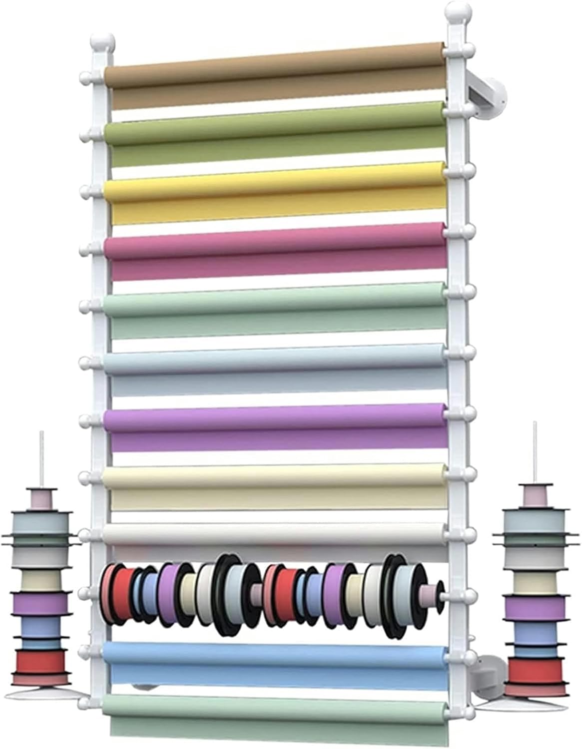 Wall Wrapping Paper Ribbon Organizers and Storage for Gift Shop/Flower Store, Iron Finish Commercial Multi-Purpose Stand, 120cm/47.2inch Tall~/