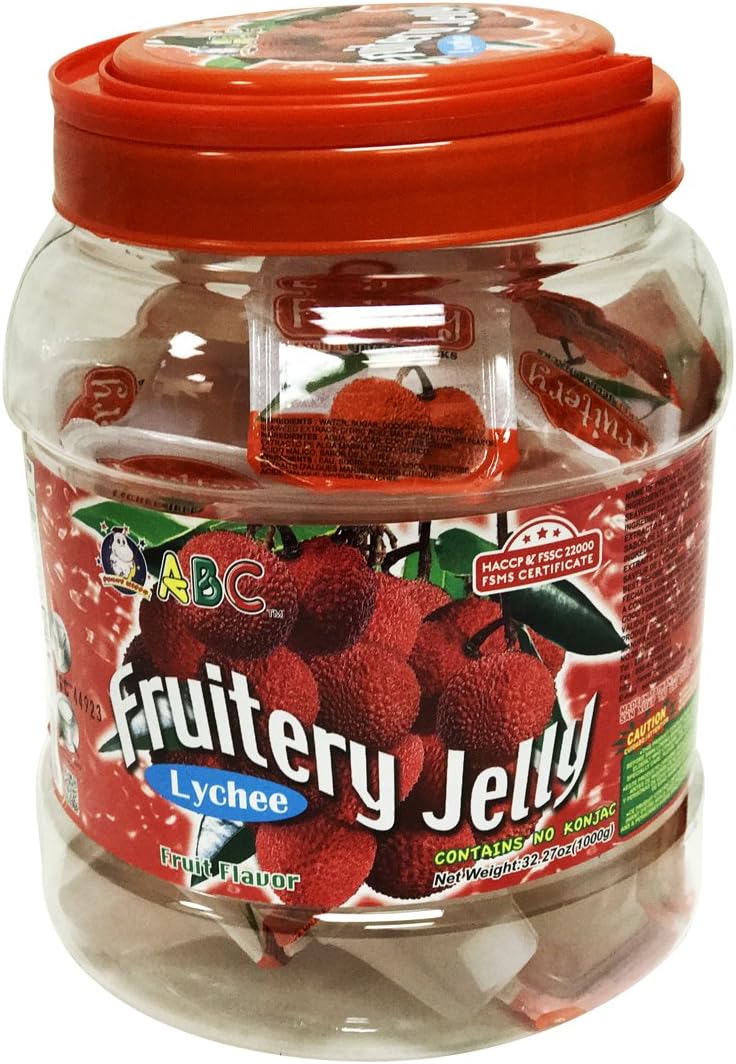 Jin Jin Lychee Coconut Candy Jelly Cups 52.9 Ounce
