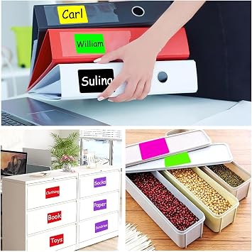 Well Tile 2 x 3 Black Rectangle Color Coding Labels - Square Color-Code Stickers Permanent Adhesive, Write-On Surface - 250 Labels/per Roll