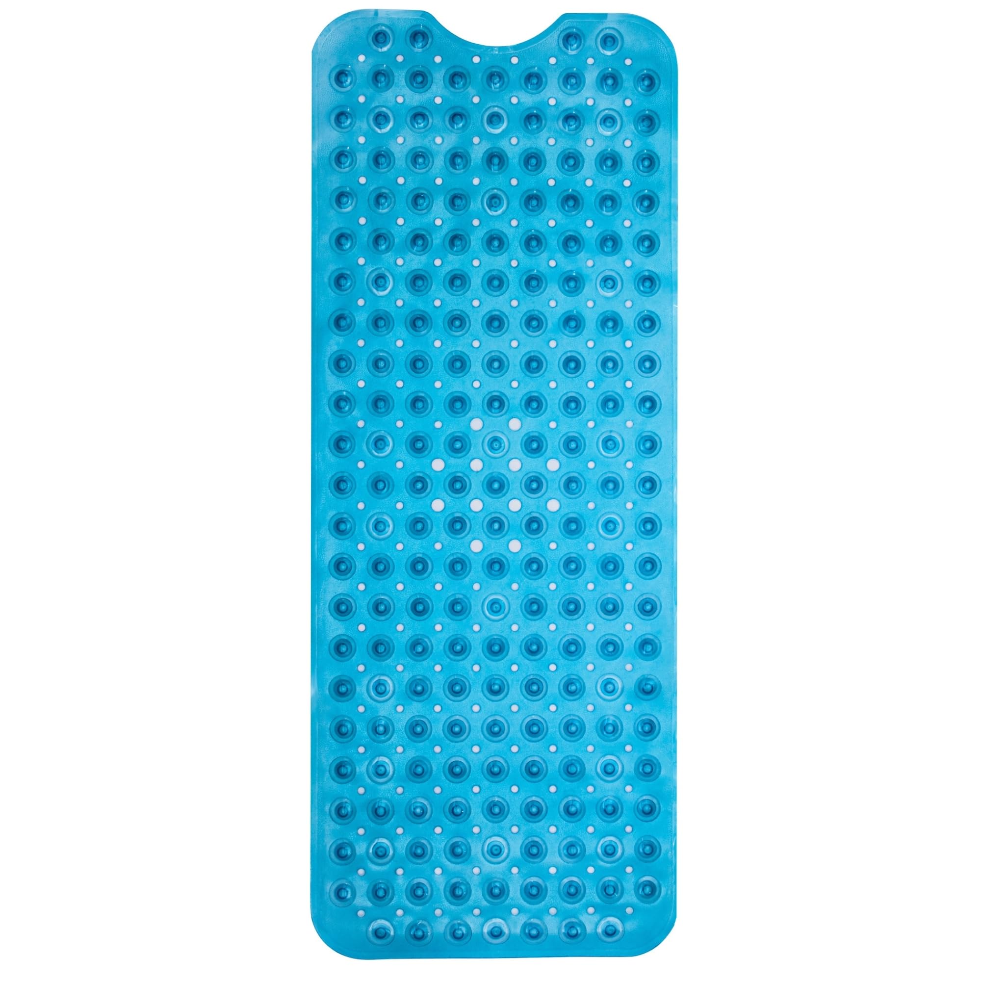 ENKOSI Non-Slip Bath Mat and Shower Mat 40x16 Extra Long, Clear Blue