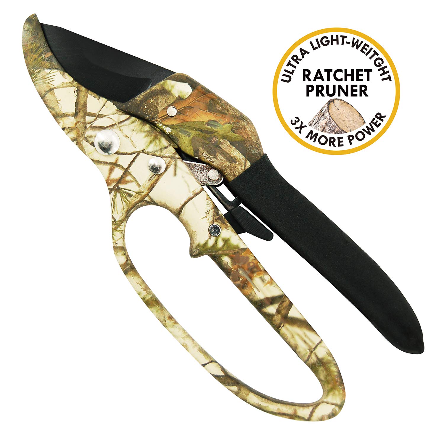 Centurion1271 9.64 Camo Ratchet Pruner With Big Loop