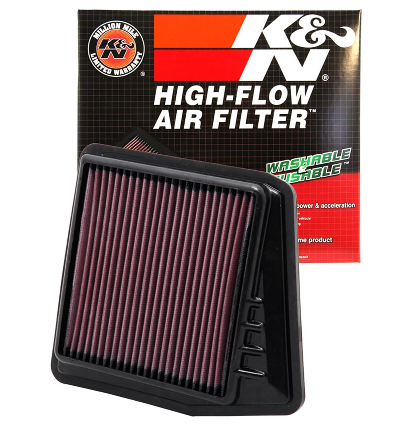 K&N 33-2430 Filtri Aria Sostitutivi Auto, Lavabile E