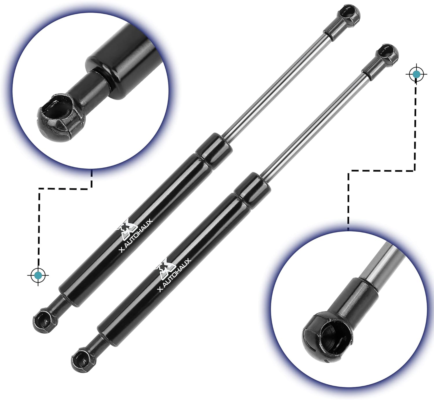 X AUTOHAUX 2pcs Front Hood Lift Supports Struts Shocks Gas Spring PM1074 for Jeep Grand Cherokee 1999-2004