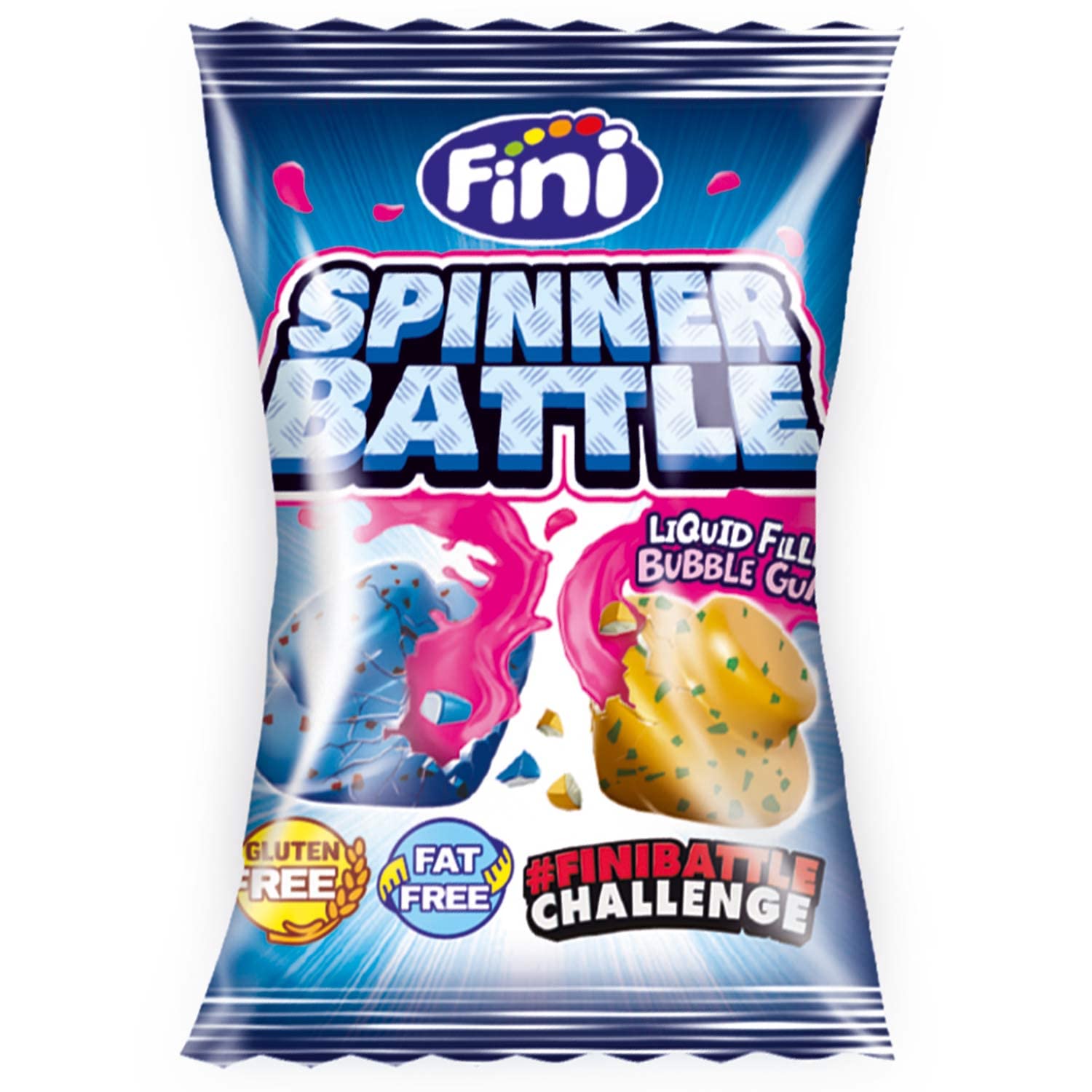Fini Spinner Battle Gomma a Forma di Trottola con Liquido all'interno espositore da 200 pezzi