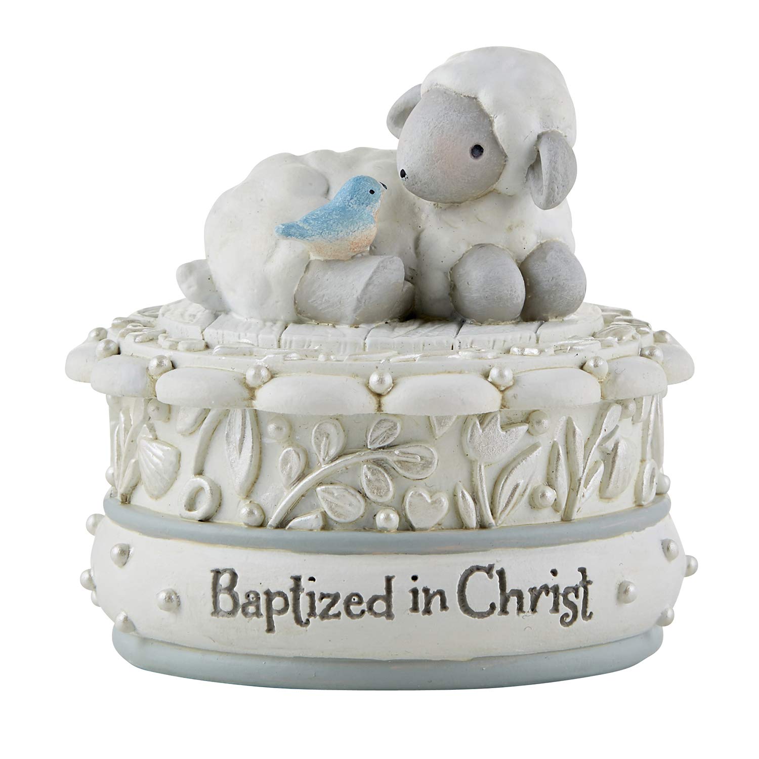 CB CatholicCB Catholic Creative Brands Faithworks - Baptised In Christ Keepsake Box, 2.5 x 3-Inch, Lamb