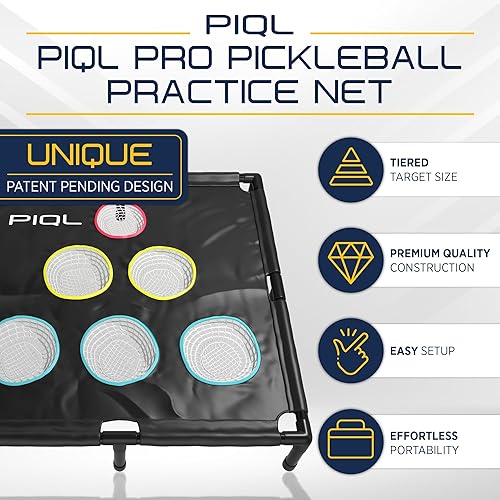 Miniatura 3 de Pro Pickleball Target Net - Equipo de práctica de pickle ball y juegos sociales, sistema de objetivo, práctica de almohadilla de inmersión,