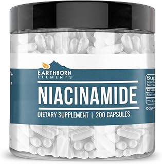 Earthborn Elements Niacinamide (Vitamin B3), Capsules, No Magnesium Fillers, No Flush