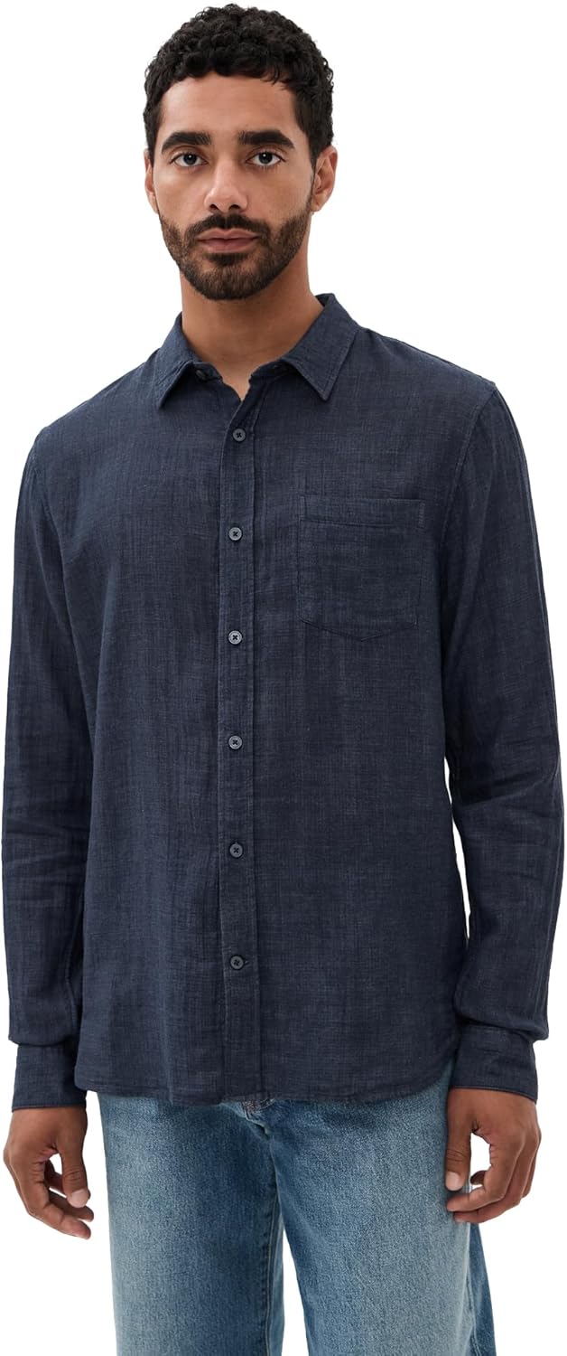 Vince Men's Double Face Long Sleeve Shirt