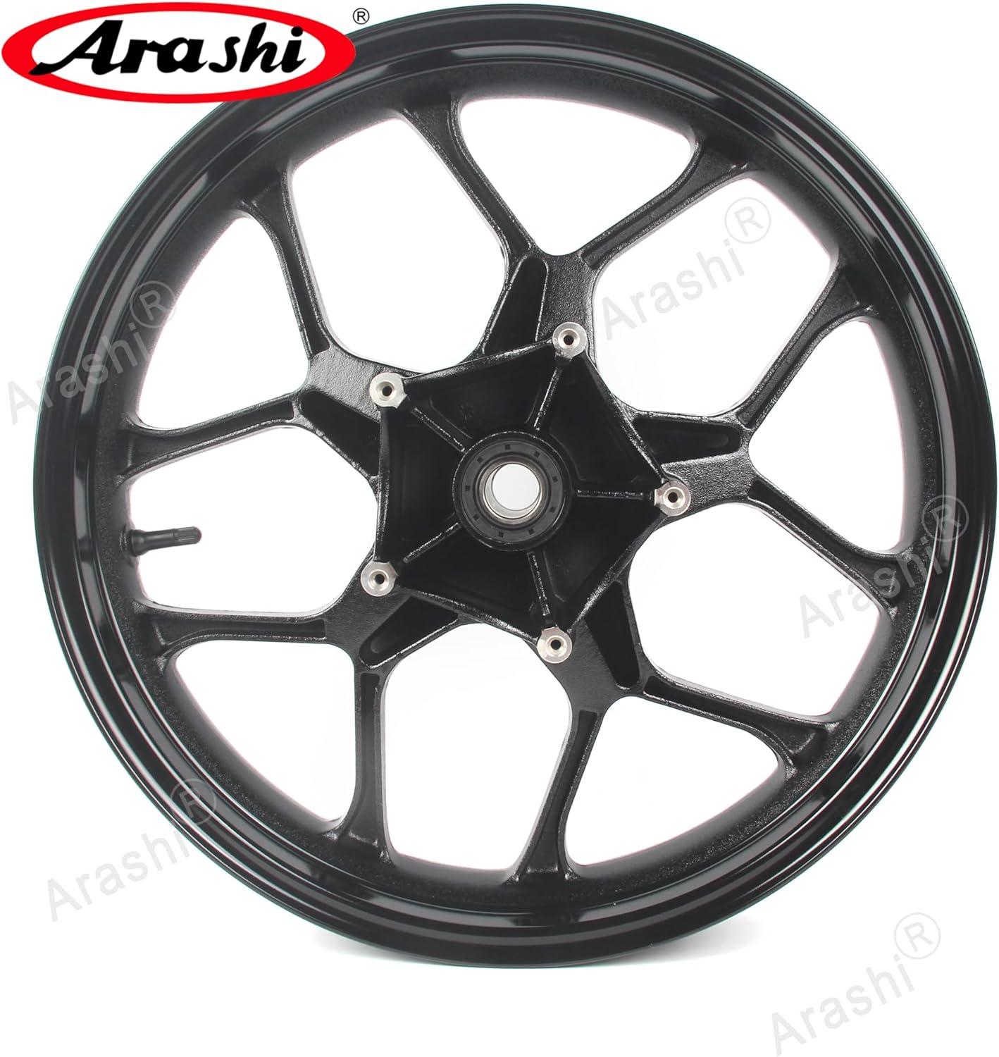 Arashi Front Wheel Rim and Brake Discs Rotors for Yamaha YZF R1 2015-2025, R6 2017-2025, MT10 FZ10-2025, Motorcycle Replacement Accessories Partsi Gloss Black