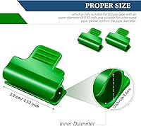Vista 2 de Patelai 40 abrazaderas para invernadero, cubierta de fila, para túnel de red, clip de aro, marco de red de sombreado, clip de varilla
