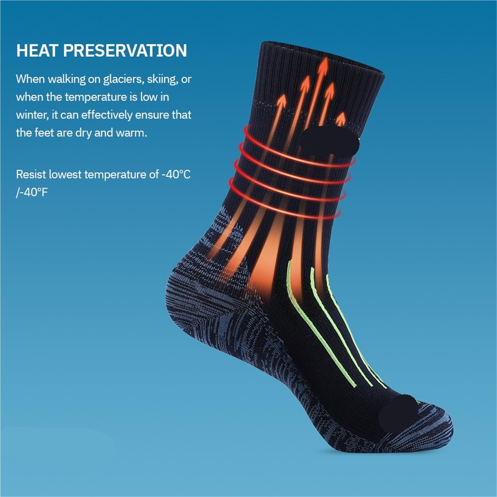 Wasserdichte Socken Herren Sportsocken Wasserdicht Radfahren Angeln Wandern Snowboarden Thermo-Wintersocken Schuhe Mitte der Wade FüR Wie Laufen