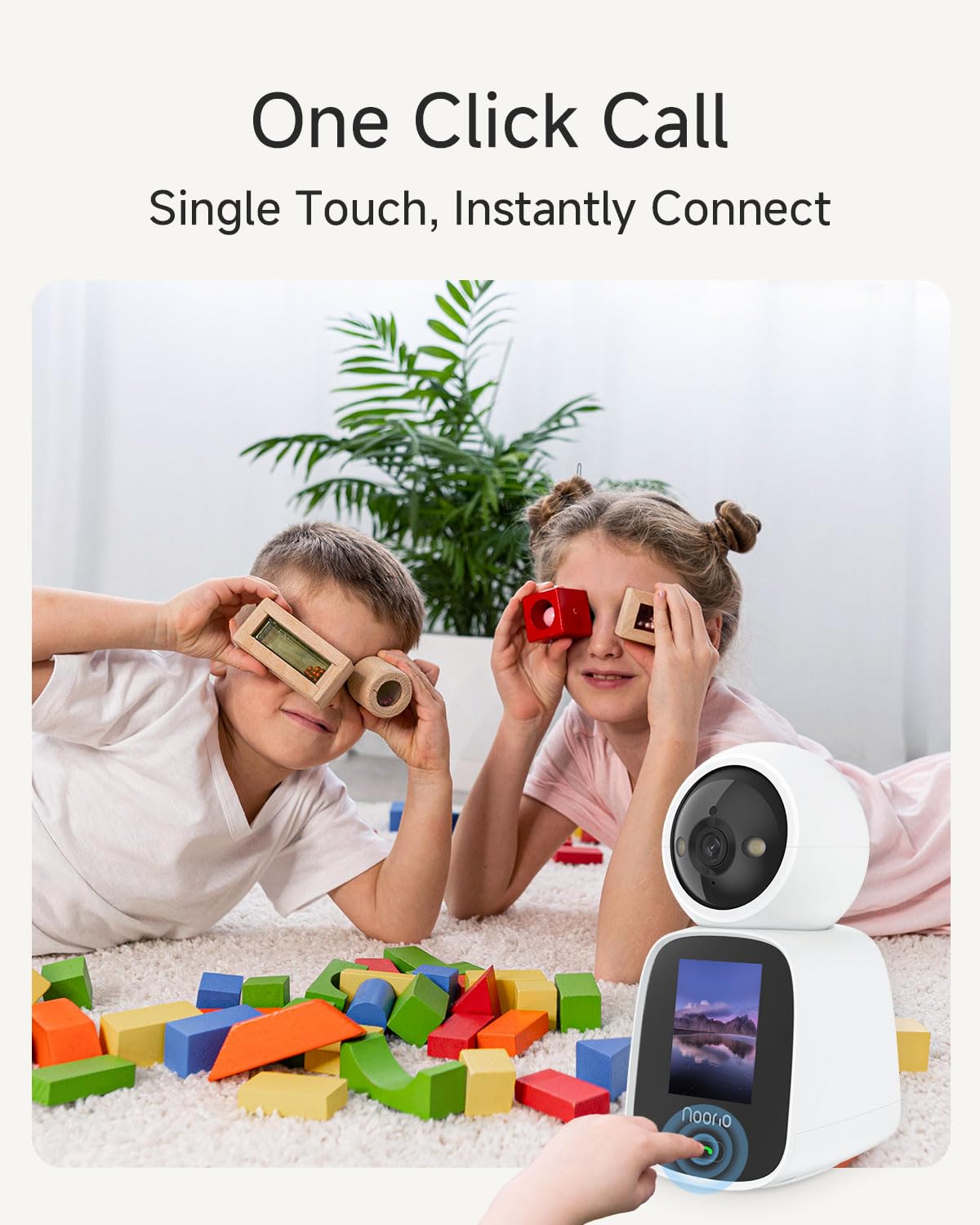 Noorio Caméra de Surveillance Intérieure 2K WiFi Double Bande (5G/2.4G) - PTZ Rotative, Audio Bidirectionnel, Détection Humaine et Suivi Automatique, Moniteur Bébé
