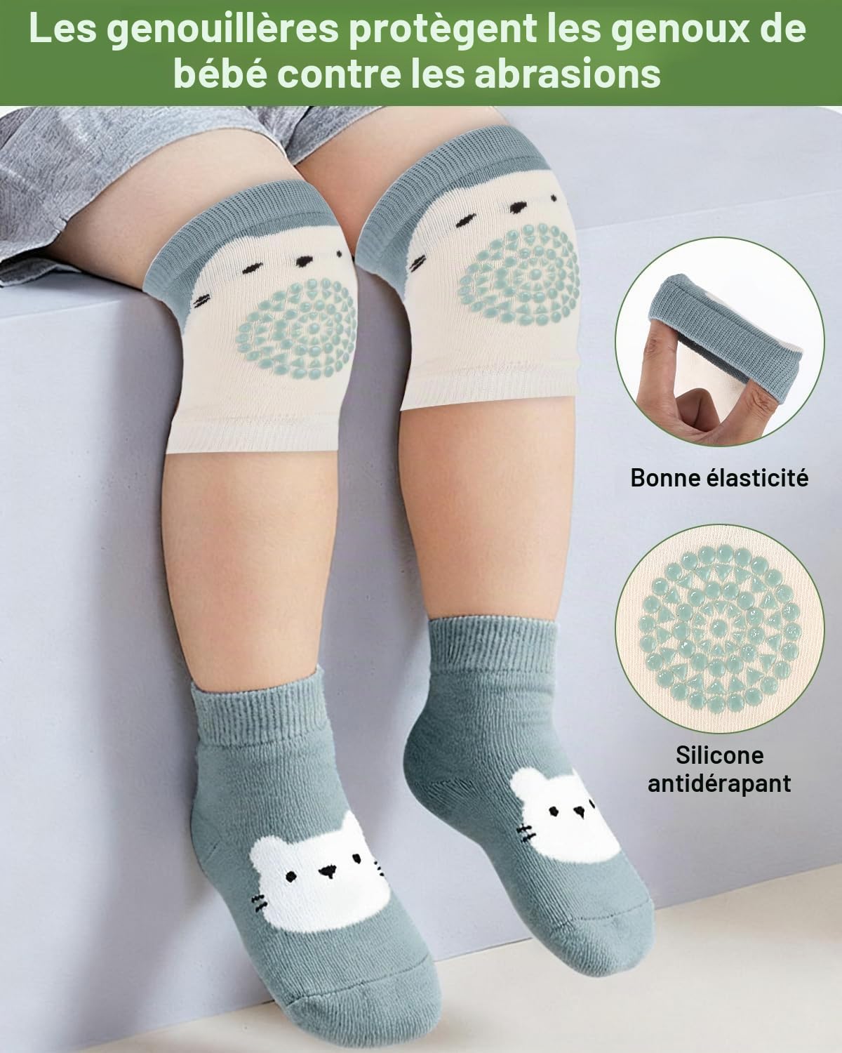 Coussin de Protection de Tête de Bébé Anti Chute, Réglable Casque Anti Choc, Oreiller Soutien 4-24 mois