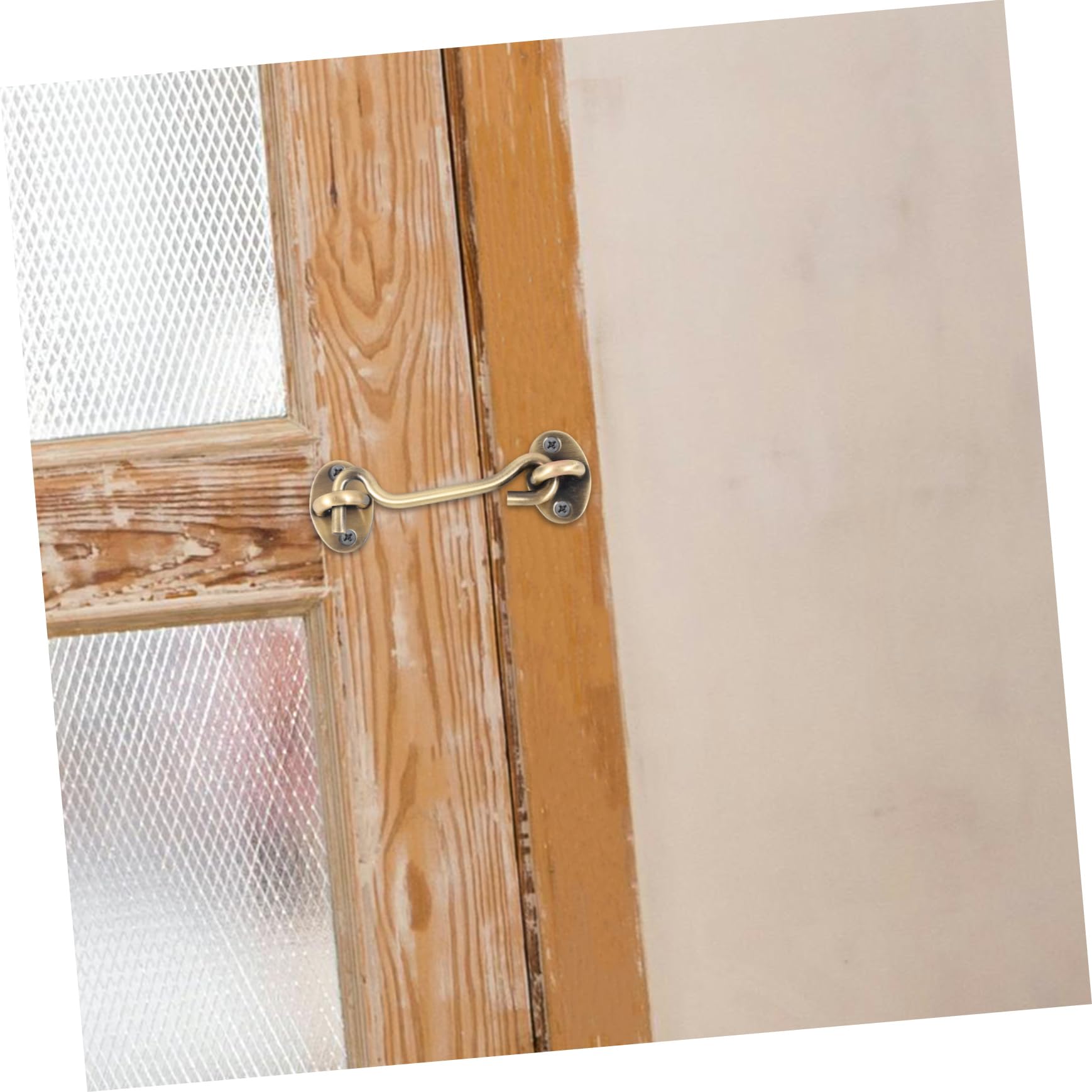 GOOHOCHY Cabin Hooks 4 Inches Copper Window Hook Latch Interior Door Latch Window Lock