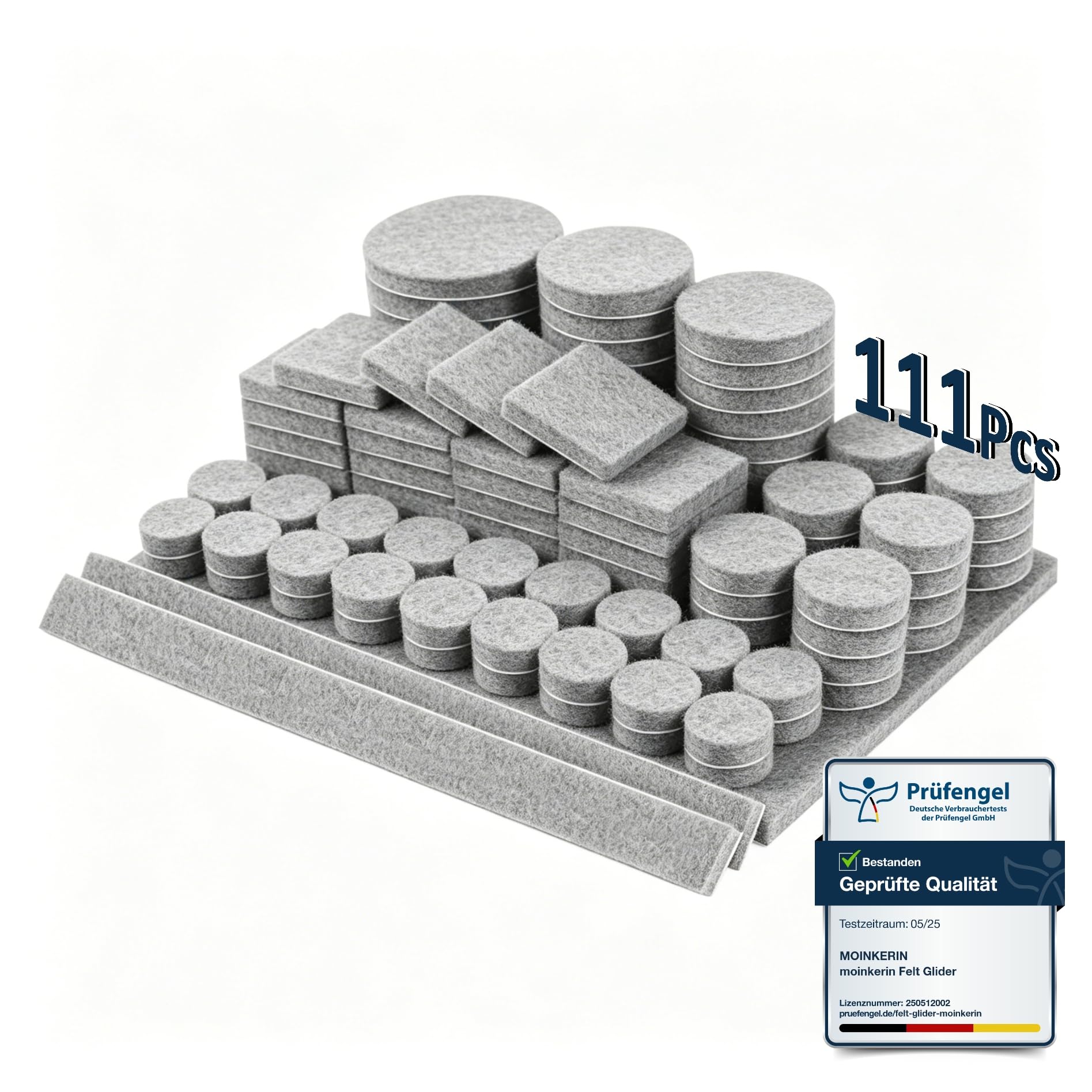 moinkerin 32 Stücke Filzgleiter Selbstklebend 35mm filzgleiter für stühle 5mm Dicke Möbel Filzgleiter für Möbelfüße Stuhlbeine, Hartholzböden(Schwarz,35mm)