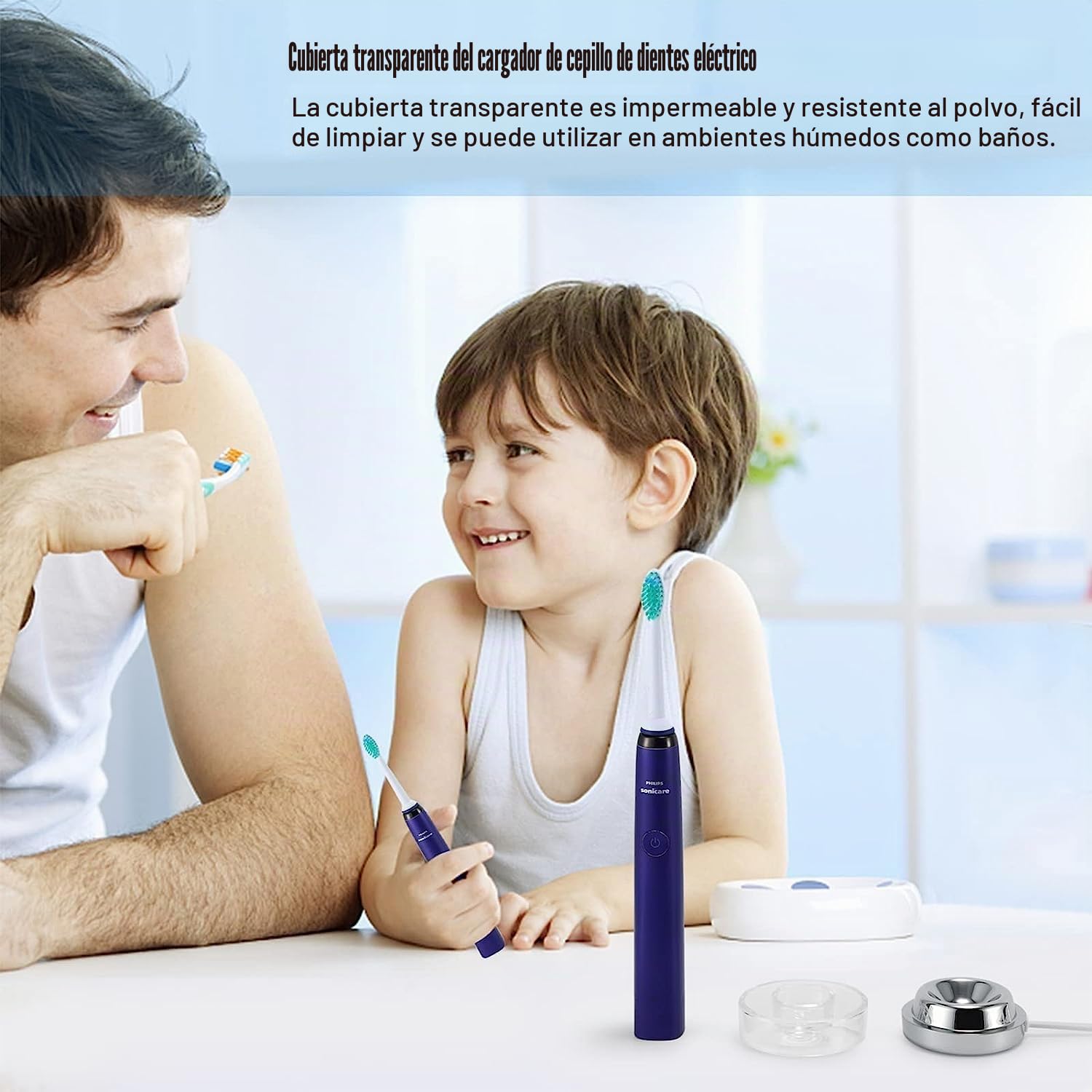 Cargador Cepillos Electricos para Philips, Cepillo de Dientes Eléctrico Compatible con Philips Sonic HX9300 HX9900 Series Base de Carga Inductiva Portátil a Prueba de Agua