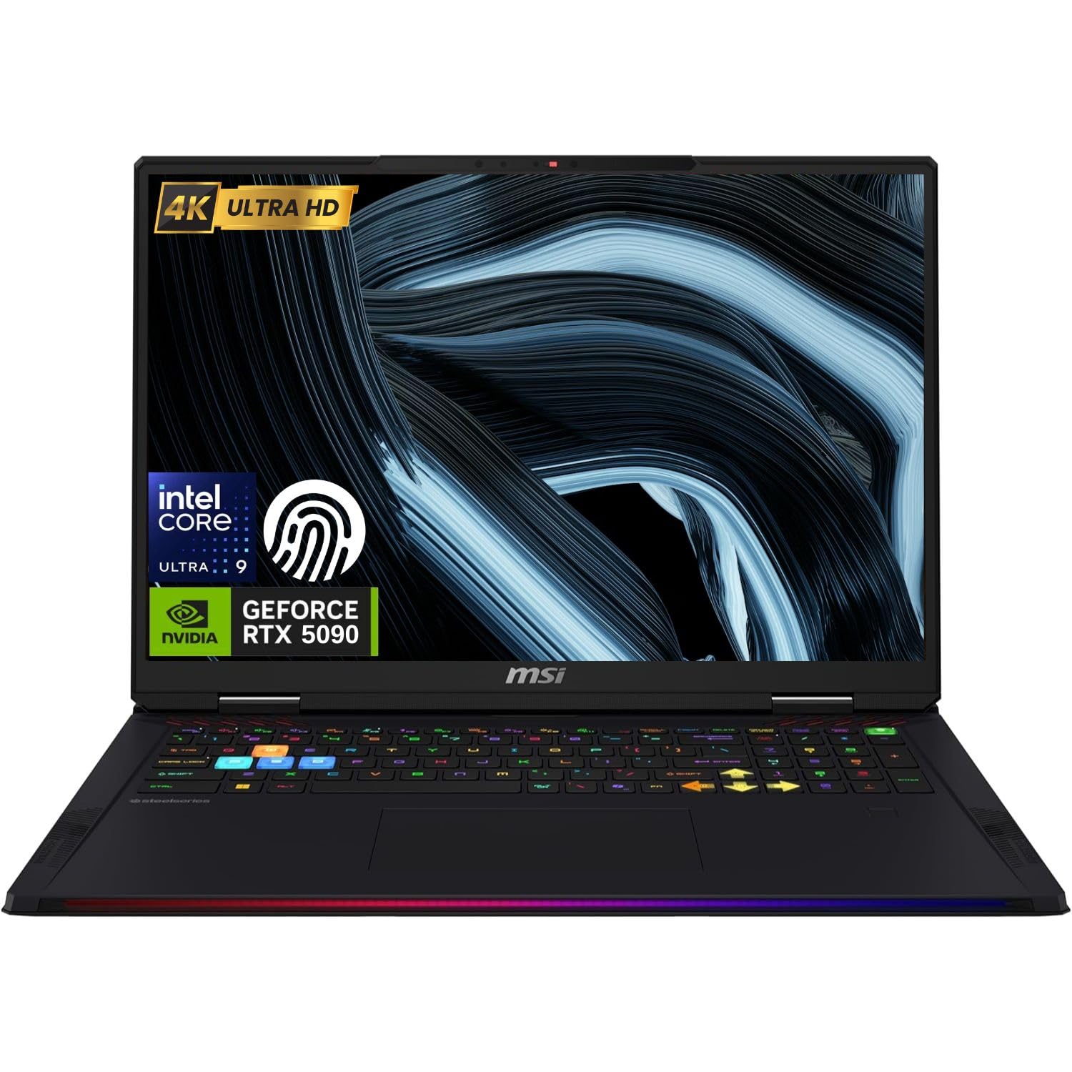 Raider 18 HX RTX 5090 Gaming Laptop, 18" 4K MiniLED Display, Intel Core Ultra 9 285HX, 64GB DDR5 RAM, 4TB SSD, RGB Backlit KB, Fingerprint Reader, Thunderbolt 5, Wi-Fi 7, Black, Windows 11 Home