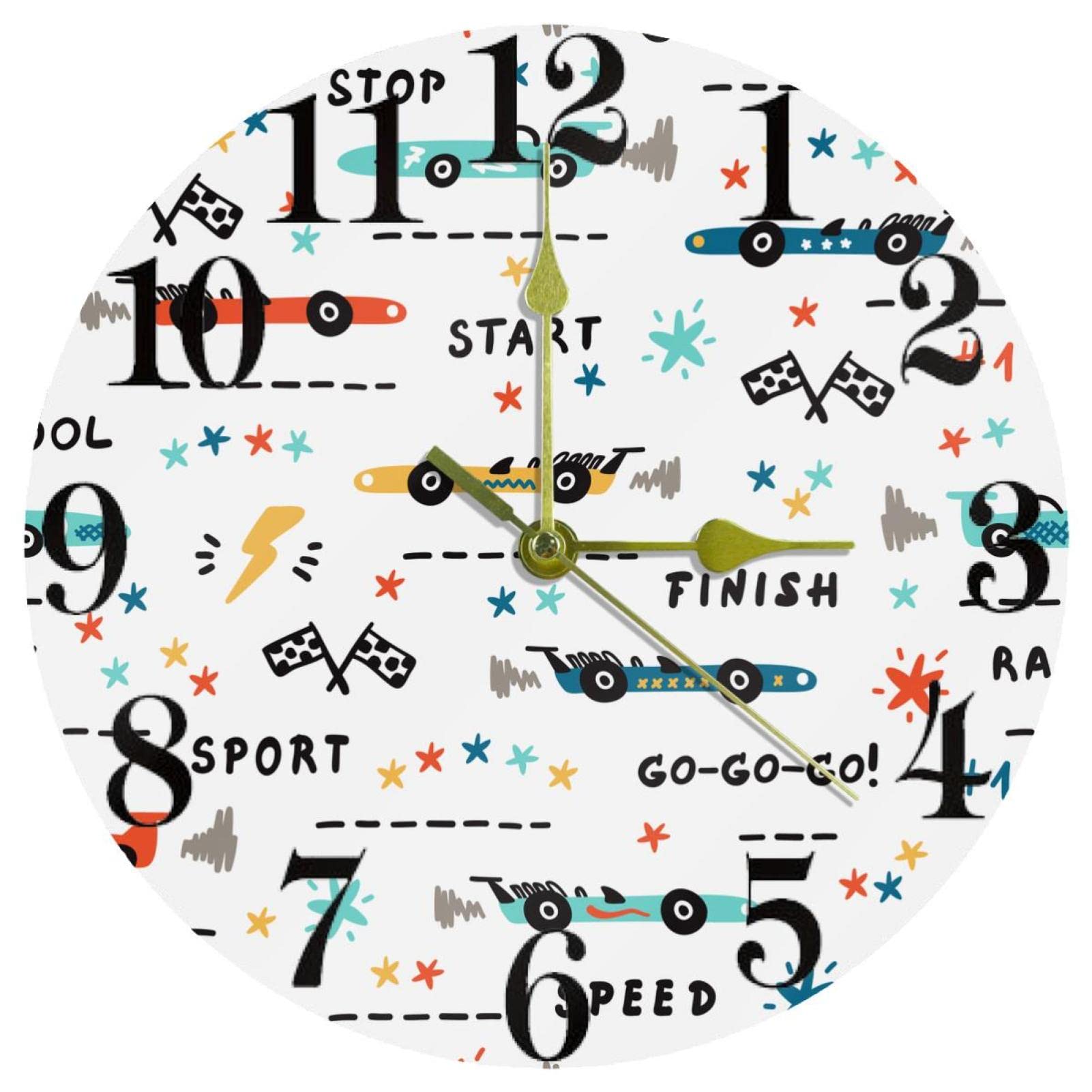 Horloge murale à quartz Vector finition soignée ronde 25,4 cm