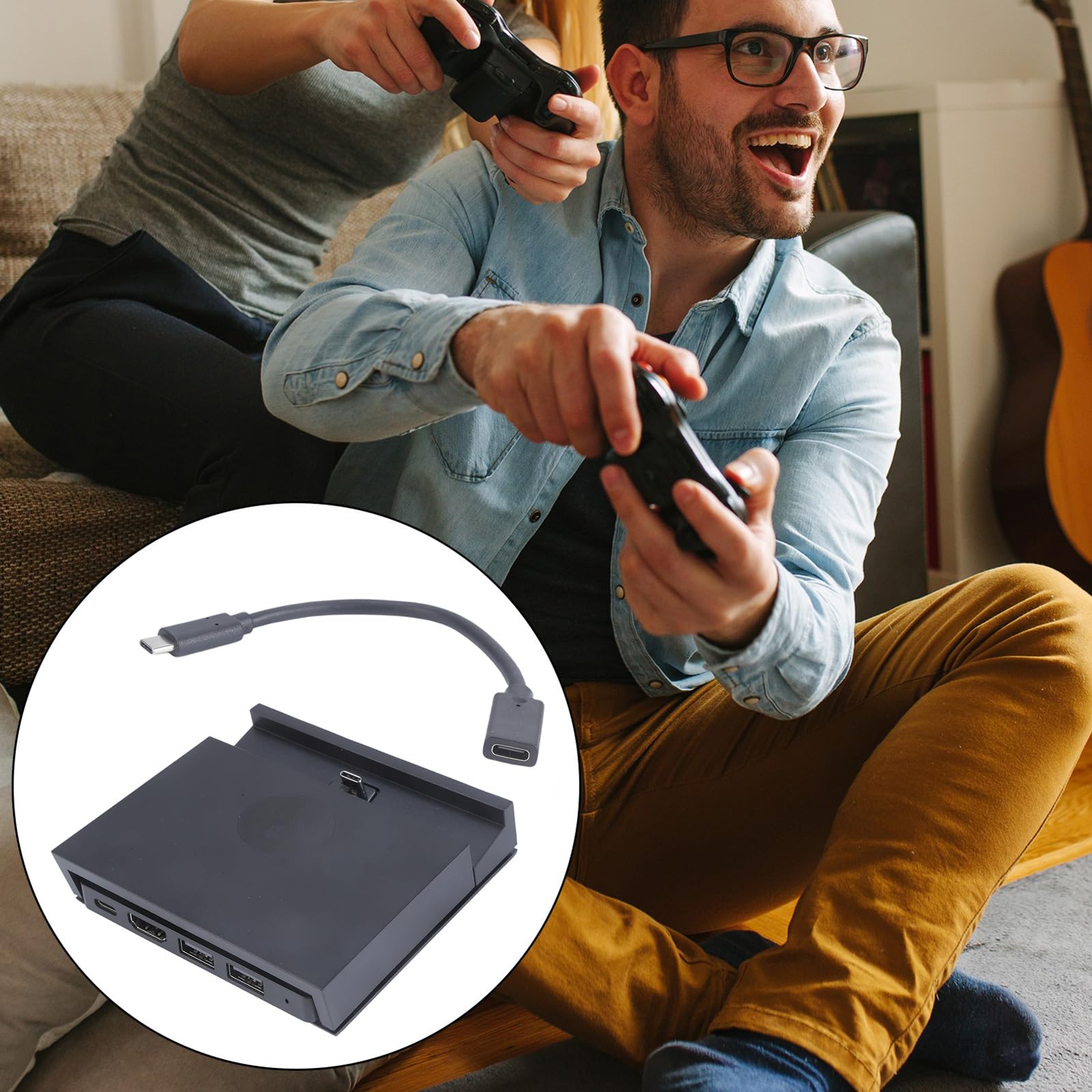 Supporto dock con hub USB C staccabili per console stazione di ricarica multifunzione 4K 30Hz