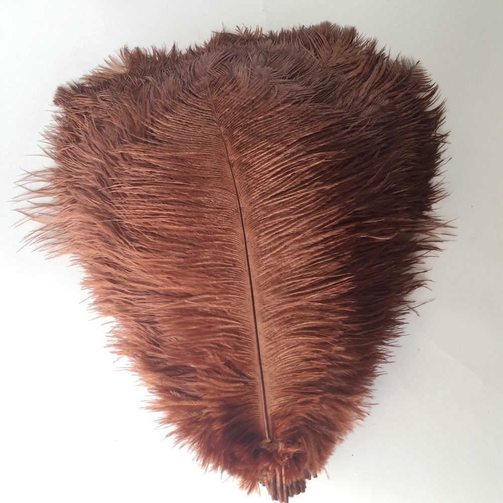 Plumes d'autruche de 30 à 35 cm marron pour décoration mariage et vase eiffel