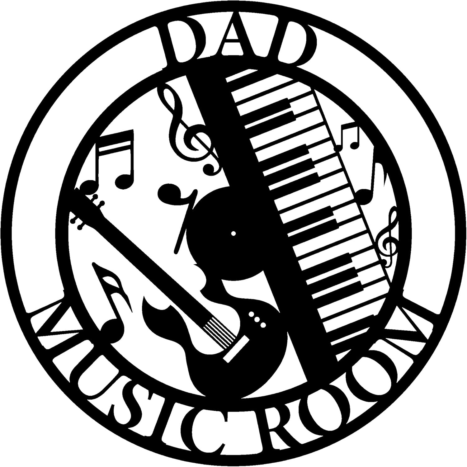 Custom Music Room Metal Wall Sign, Personalized Music Studio Metal Wall Art, Personalized Music Decor, Musical Sign, Musician Gift, Guitar Drums Keyboard Logo, Birthday Gift, 8-24 Inches