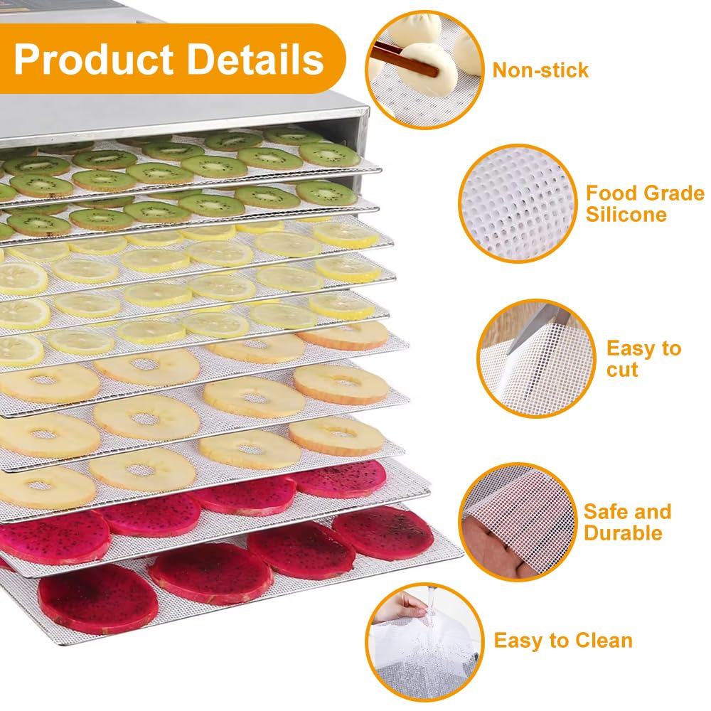 4 Fodere In Silicone Antiaderente Per Cottura A Vapore - Diametro 20.3 Cm, Per Gnocchi, Dim Sum, Panini Al Vapore