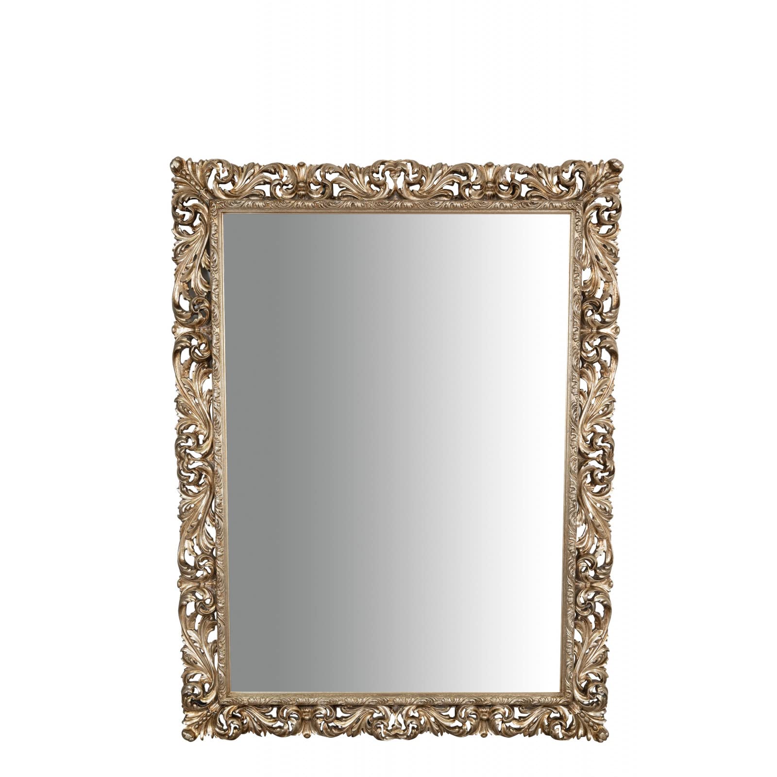 Miroir Mural Shabby Chic 142x55cm | Cadre Bois Blanc Vieilli - Montemaggi