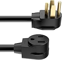 Vista 3 de ACKING 1.5FT Welder Adapter Generator Cord 4 Prong NEMA 14-30P to 3 Prong 6-50R 240V Welder Dryer EV Charger Adaptor Power Cord Adapter