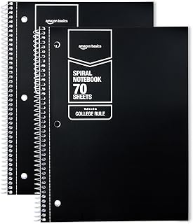 Amazon Basics College Ruled Spiral Notebook image