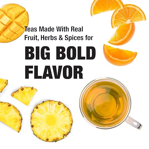 Miniatura 155 de Té de frutas, hibisco y arándanos, sin cafeína, sin OMG, mezcla de té de hierbas