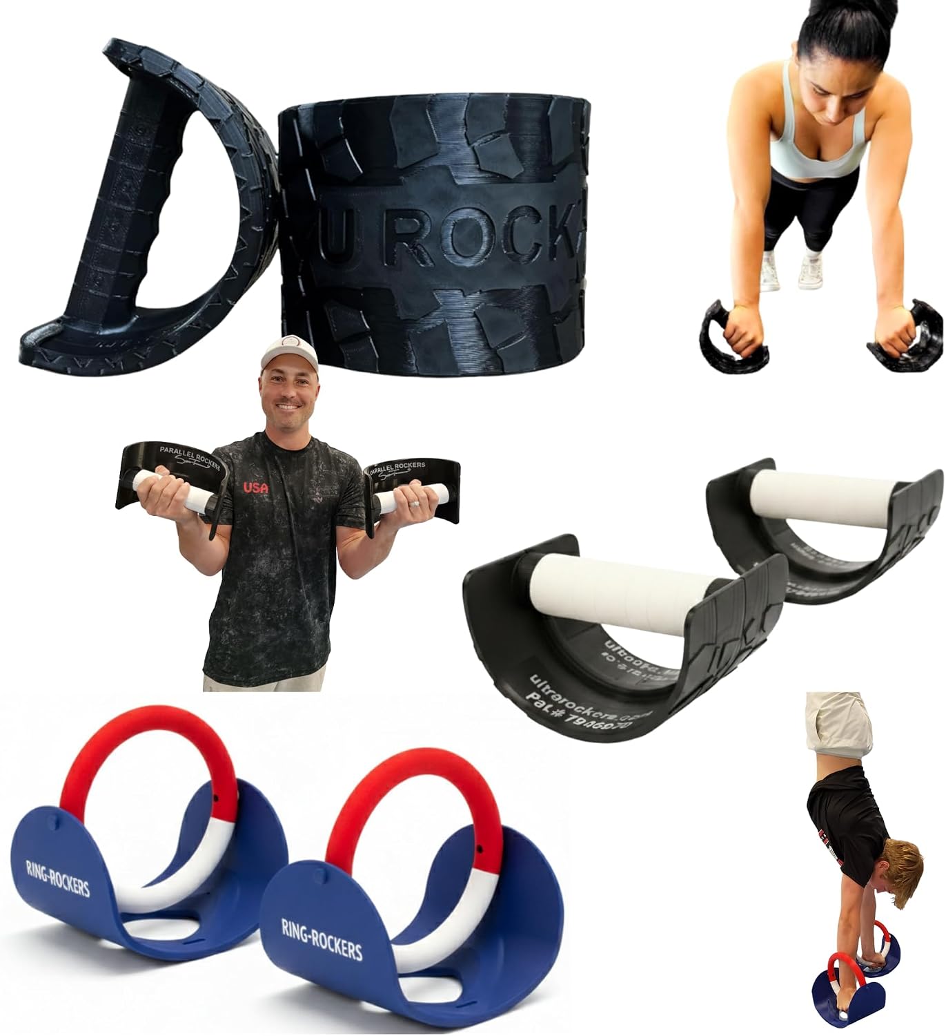 The All-American Gymnastics Training Kit, Includes Ultra Rockers, Ring Rockers & Parallel Rockers for Full-Body Strength, Balance & Core Conditioning, Home Gym Equipment for Athletes & Coaches