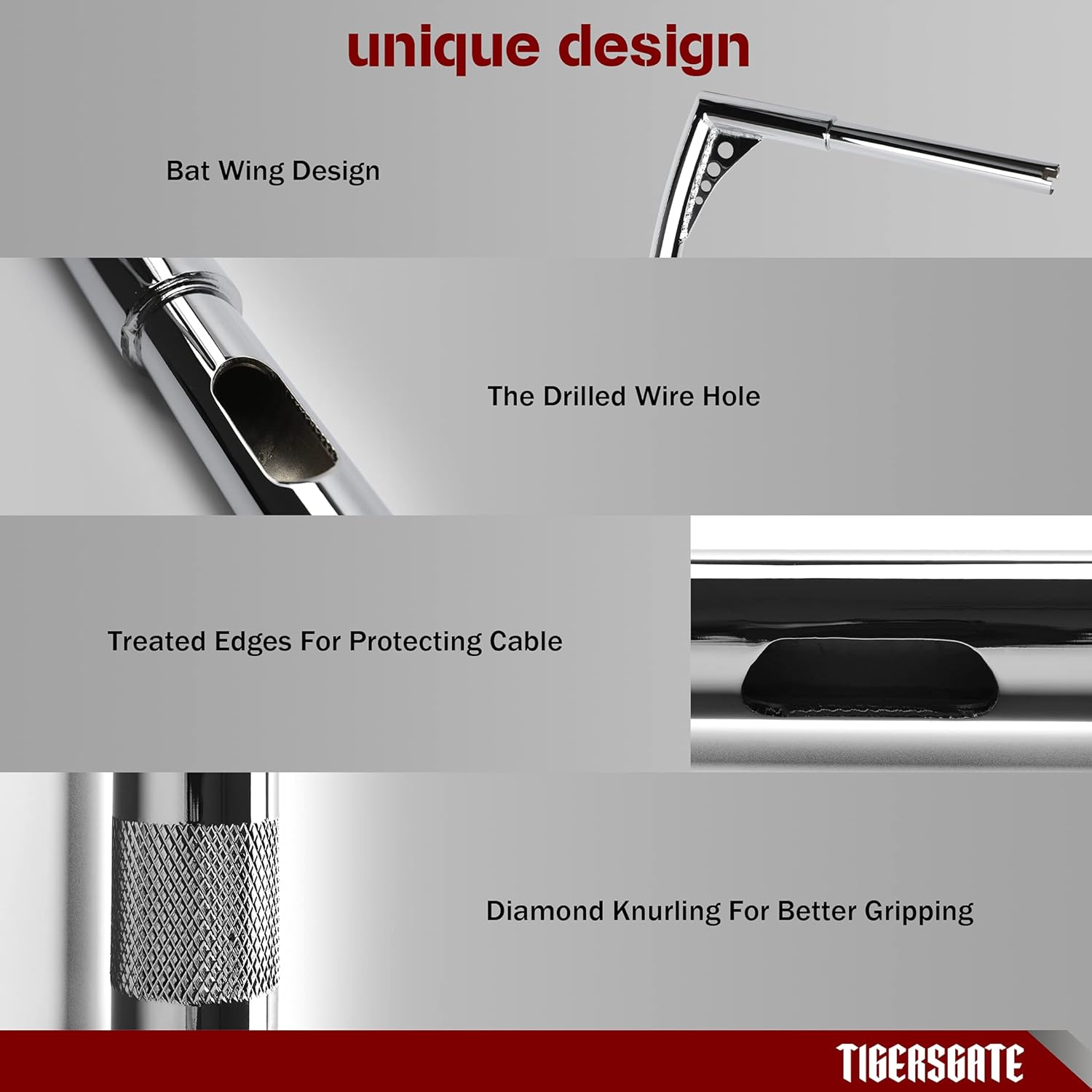 🔥 Hоt Dеаlѕ TIGERSGATE 1-1/4 Fat Chrome Rise Ape Hangers Handlebar 10-Inch Z bar for Harley Sportster Dyna Softail 1995-2017 Road King