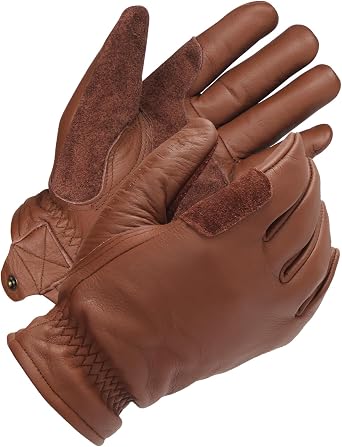 Cowhide Winter Gloves for Driver, Windproof Full Leather Safety Work Gloves for Driving, Bicycling, Motorcycling