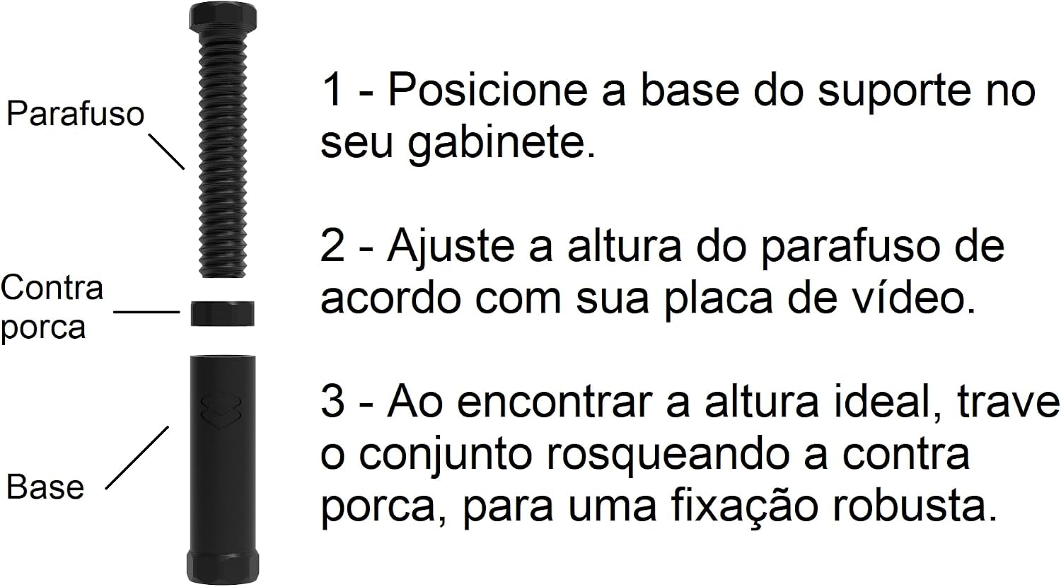 Suporte Para Placa De Vídeo Gpu Vga Com Altura Ajustável