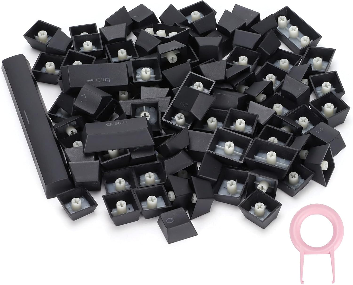 Keycap Set, 108 Key Set Diseño Ergonómico Fuerte Y Duradero para Teclado Mecánico(Negro)